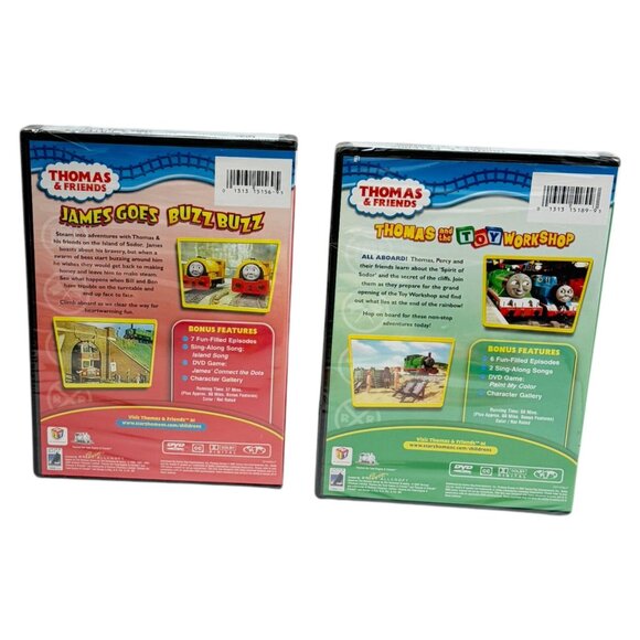 Thomas The Tank Engine Lot 2 DVD Thomas Toy Workshop James Goes Buzz Buzz - Picture 2 of 4